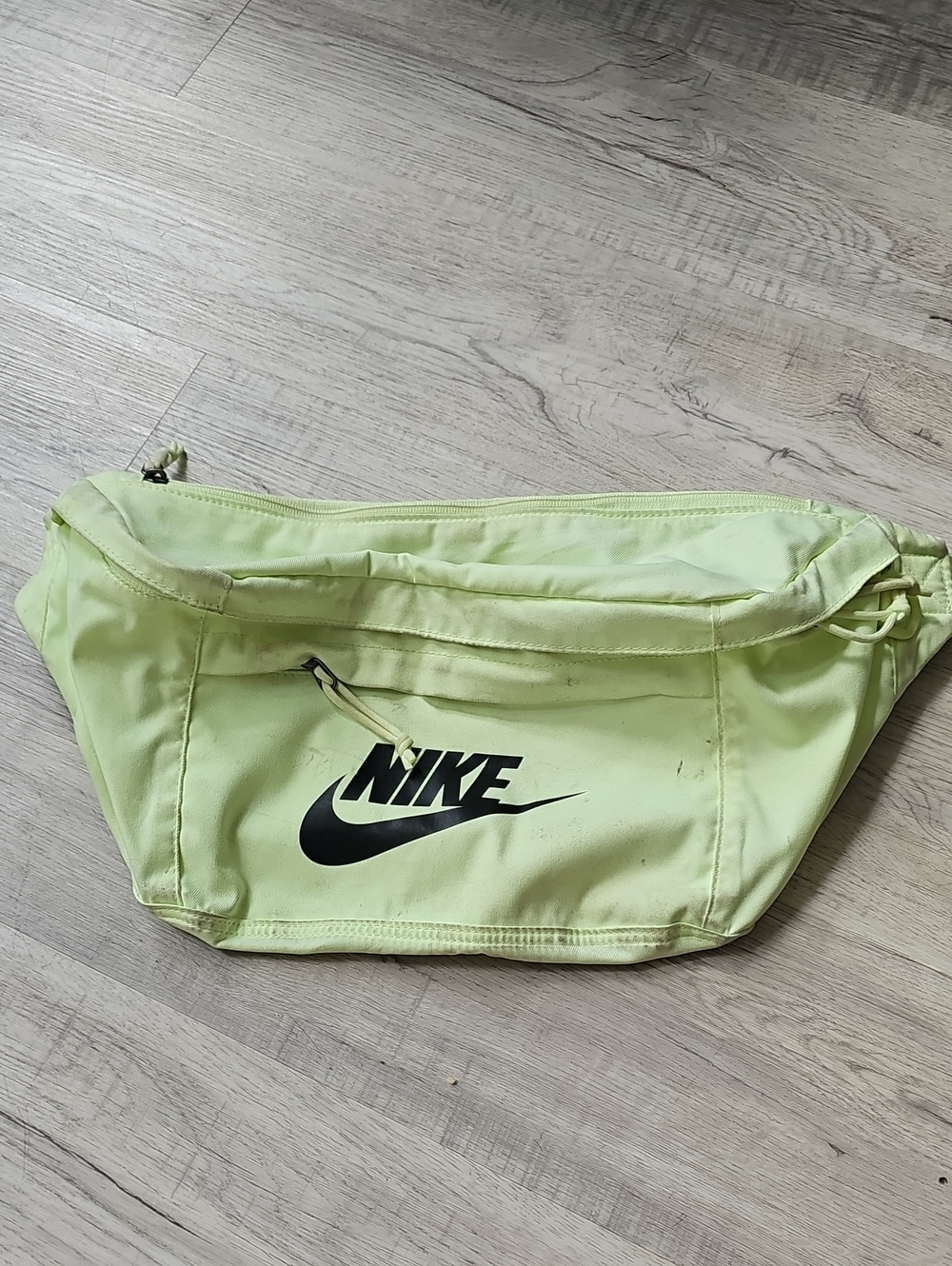 Nike Lime Green Fanny Pack with Black Logo
